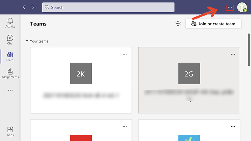 Nhấn v&agrave;o n&uacute;t ba chấm b&ecirc;n tr&aacute;i ảnh đại diện
